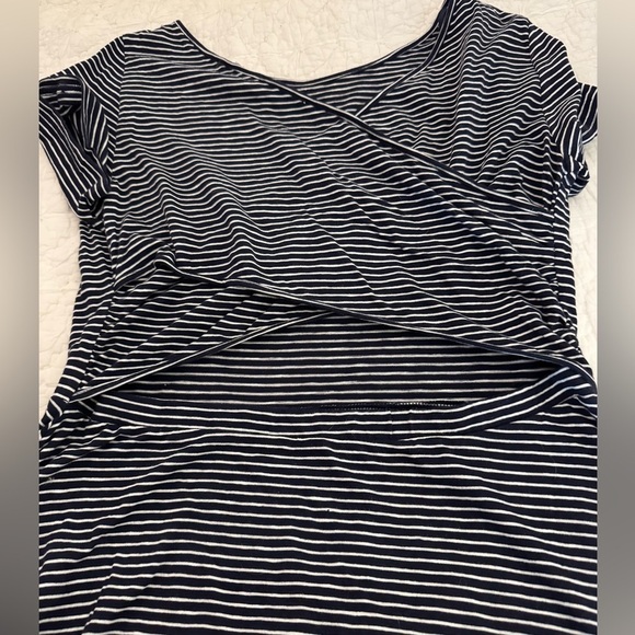 NWT • Gap ABOVE KNEE dress  with CRISS CROSS OPEN BACK• navy/white • XXL - Picture 4 of 9